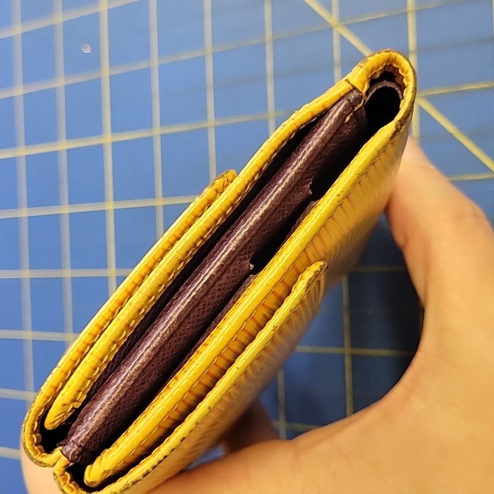 Louis Vuitton Yellow 4.5" x 4" x 1" Wallet - Picture 3 of 13